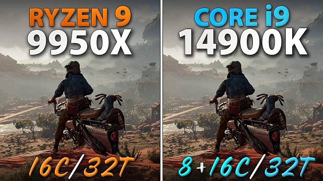 R9 9950X vs i9-14900K | 1080p分辨率11款游戏对比测试 [w/ Ryze