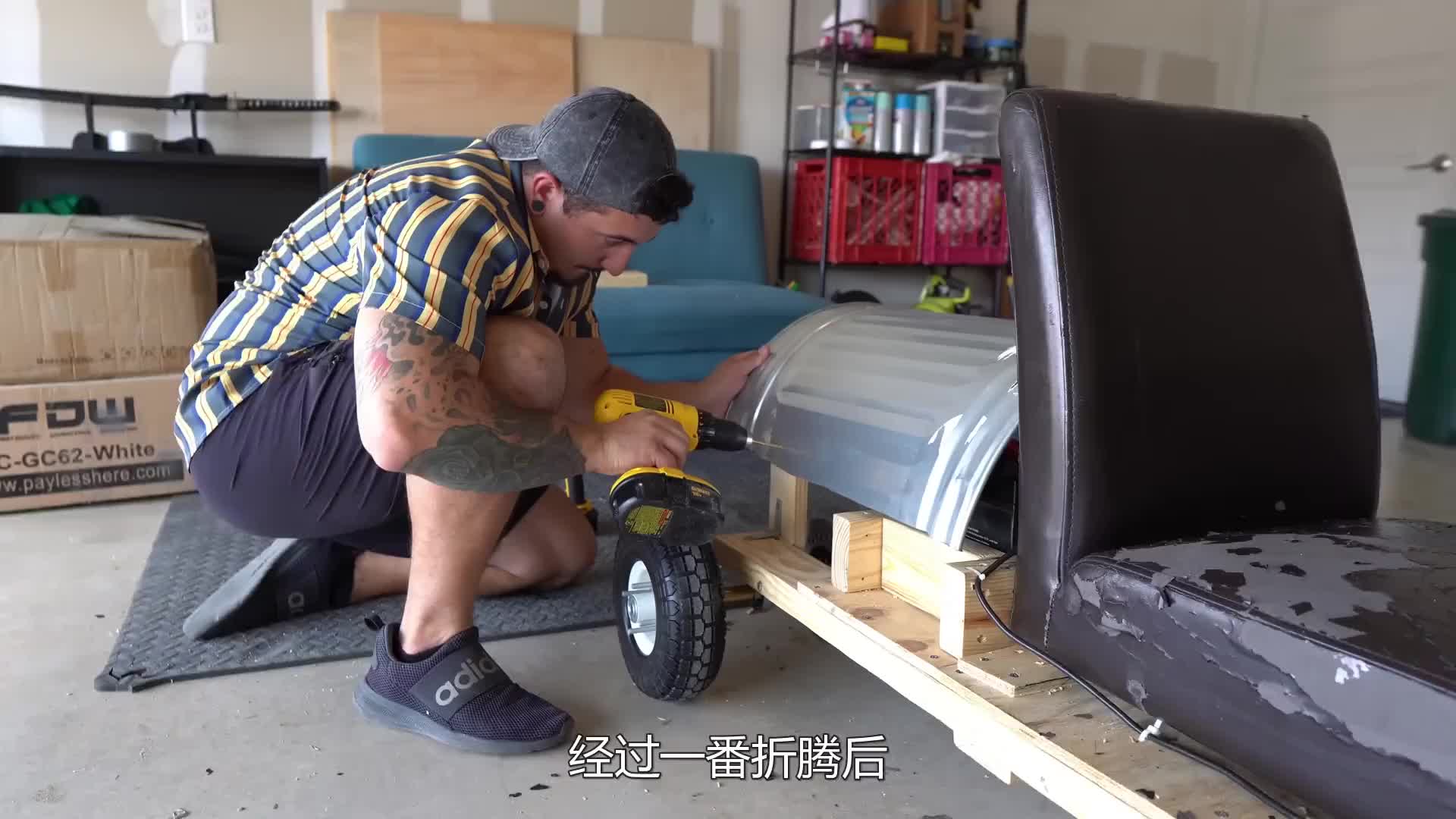 牛人自制世界上最快的垃圾桶，时速高达101公里，怎么做到的？