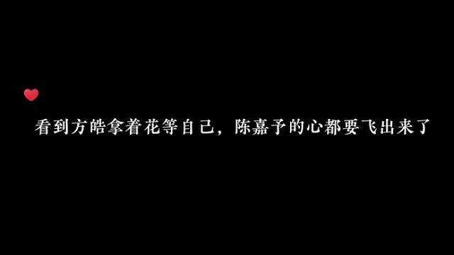 #从万米高空降临 看到方皓穿着衬衫西裤，拿着花等自己，陈嘉予的心都要飞出来了～#配音 #推文