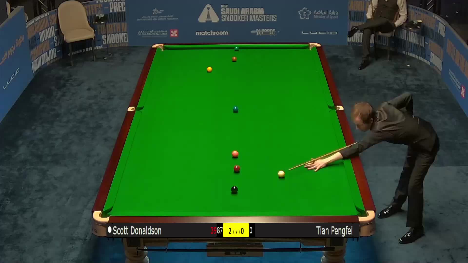 斯科特·唐纳森  VS  田鹏飞 2024沙特大师赛 清流