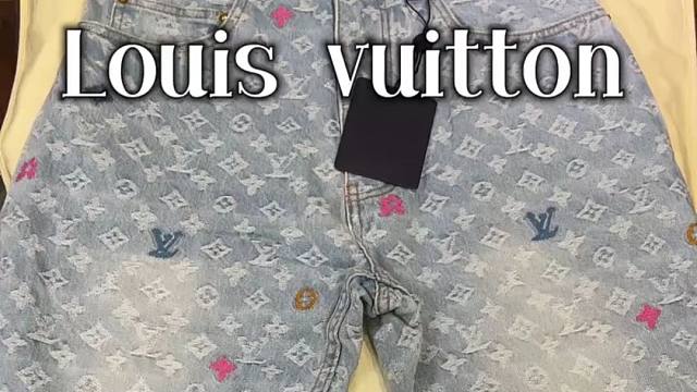 联名款LV男士奢侈品牛仔裤实物测评开箱分享