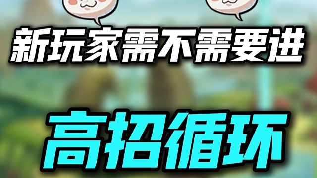 新玩家到底需要高招循环吗？循环的劣势又是什么呢