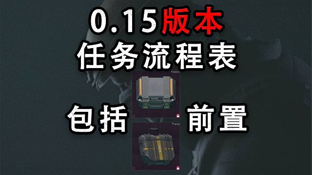 【塔科夫】0.15版本：任务流程表 包括3x4 2x5前置（2024 9 4）