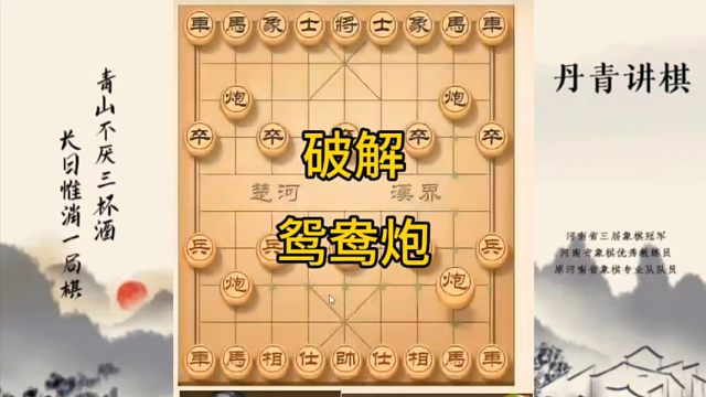河南省冠军黄丹青讲棋，象棋怎么学，象棋教学，破解鸳鸯炮，讲解棋理，系统学习象棋。