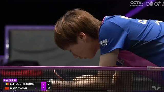 恭喜王曼昱首秀开门红，王曼昱3比1斯佐科斯，晋级16强！整场比赛看出王曼昱赢的并不容易！斯佐科斯实力