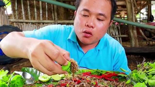 泰式️辣椒凉拌跳跳虾新鲜四棱豆小白菜 #泰国美食 #泰国生活 #泰国主播吃美食视频 #户外美食 #泰