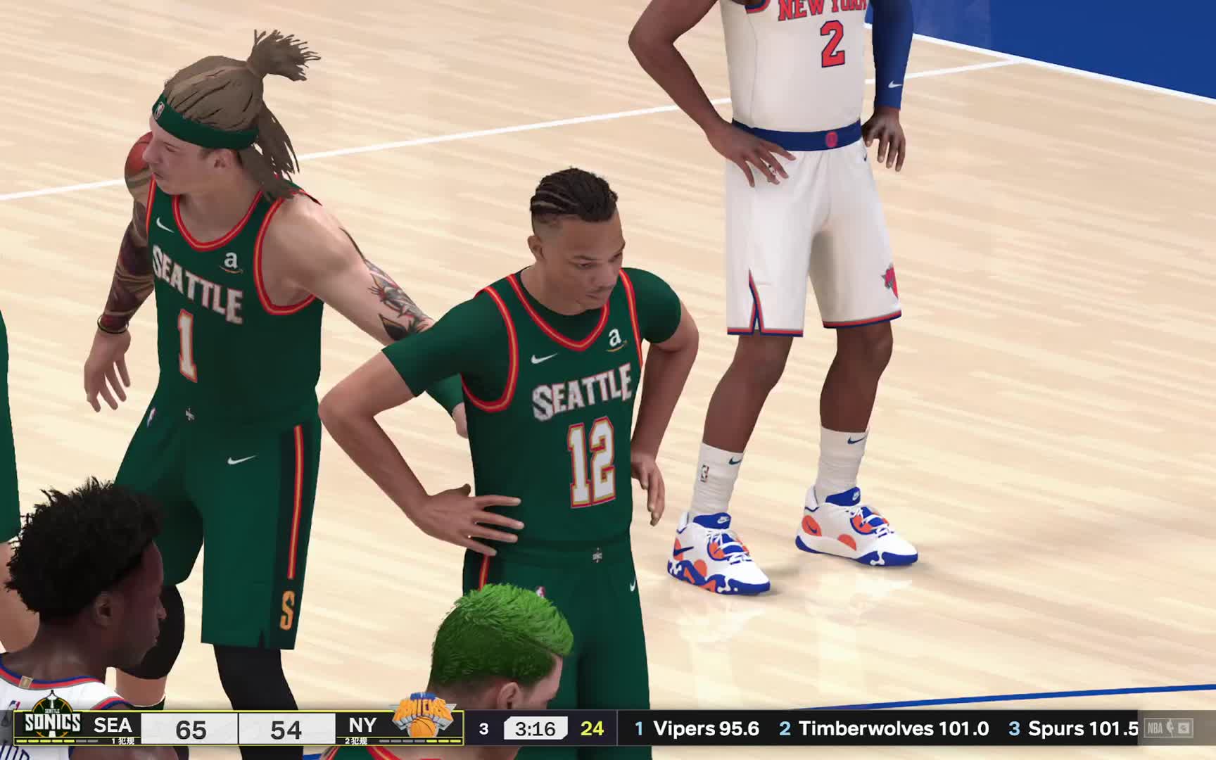 2K25 终极联盟S1赛季-毒蛇vs尼克斯 100-83