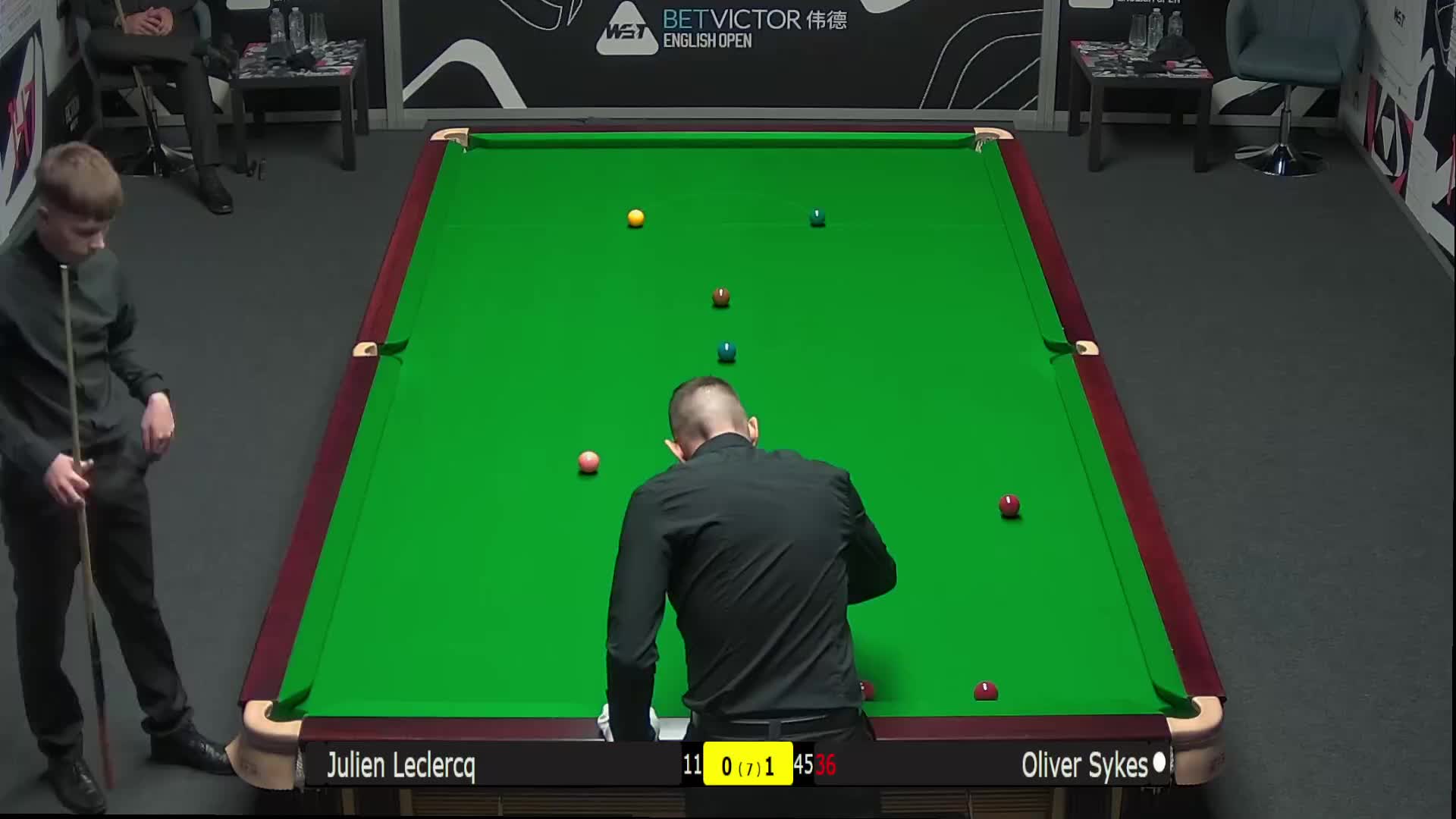 朱利安·勒克莱尔VS奥利弗·赛克斯 2024斯诺克英格兰公开赛 清流