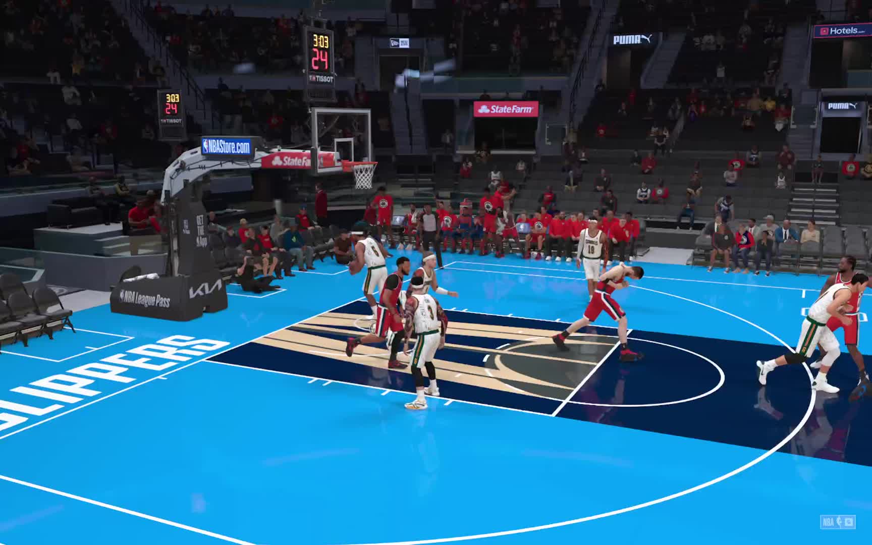 2K25 终极联盟S1赛季-超音速vs快船 38-42 上半场