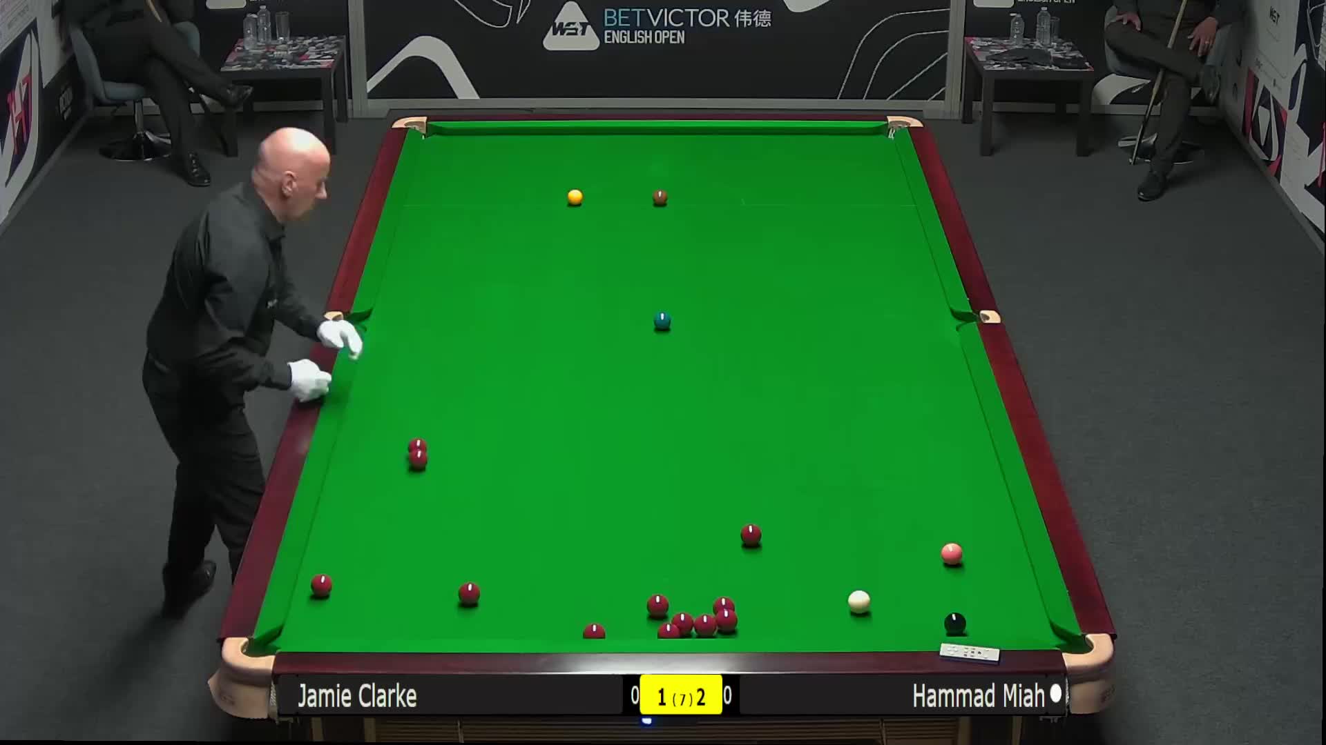 詹姆·克拉克VS哈马德·米亚赫 2024斯诺克英格兰公开赛 清流