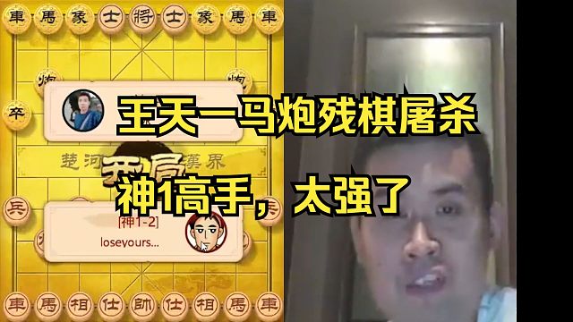 王天一马炮残棋屠杀神1，太厉害了