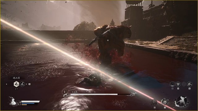 黑神话悟空，虎先锋闪避击杀过程！不利于识破