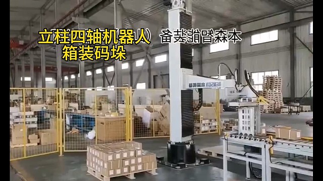 泰安 自动装箱码垛生产线全自动-支持非标定制-马箱子的机器人@，码箱机#工业机器人 #堆垛机 @消毒