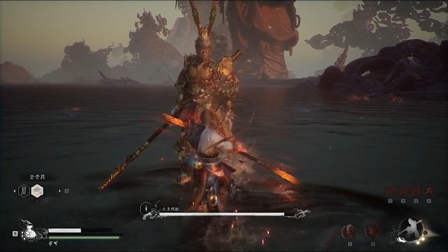 黑神话悟空，花果山关底boss大圣残区击杀全过程！