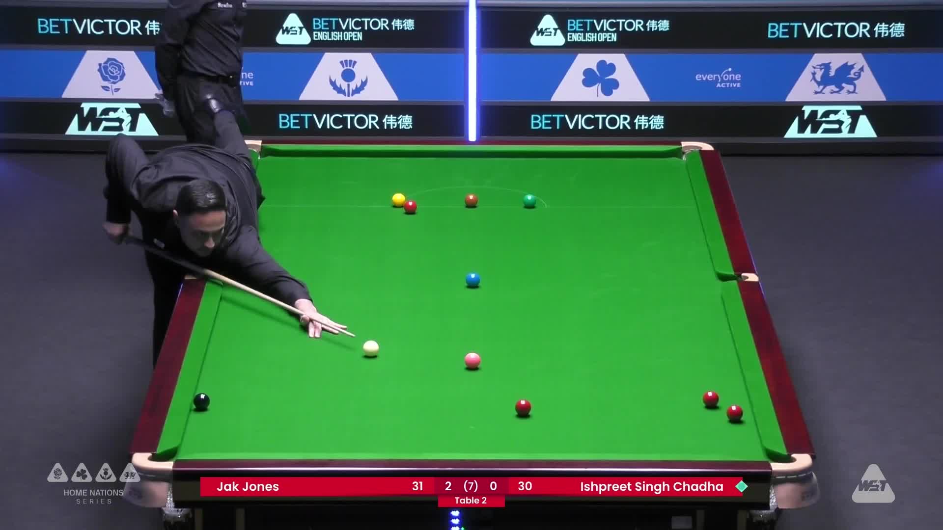 杰克·琼斯VS伊什普利特·辛格·查达 2024斯诺克英格兰公开赛 清流
