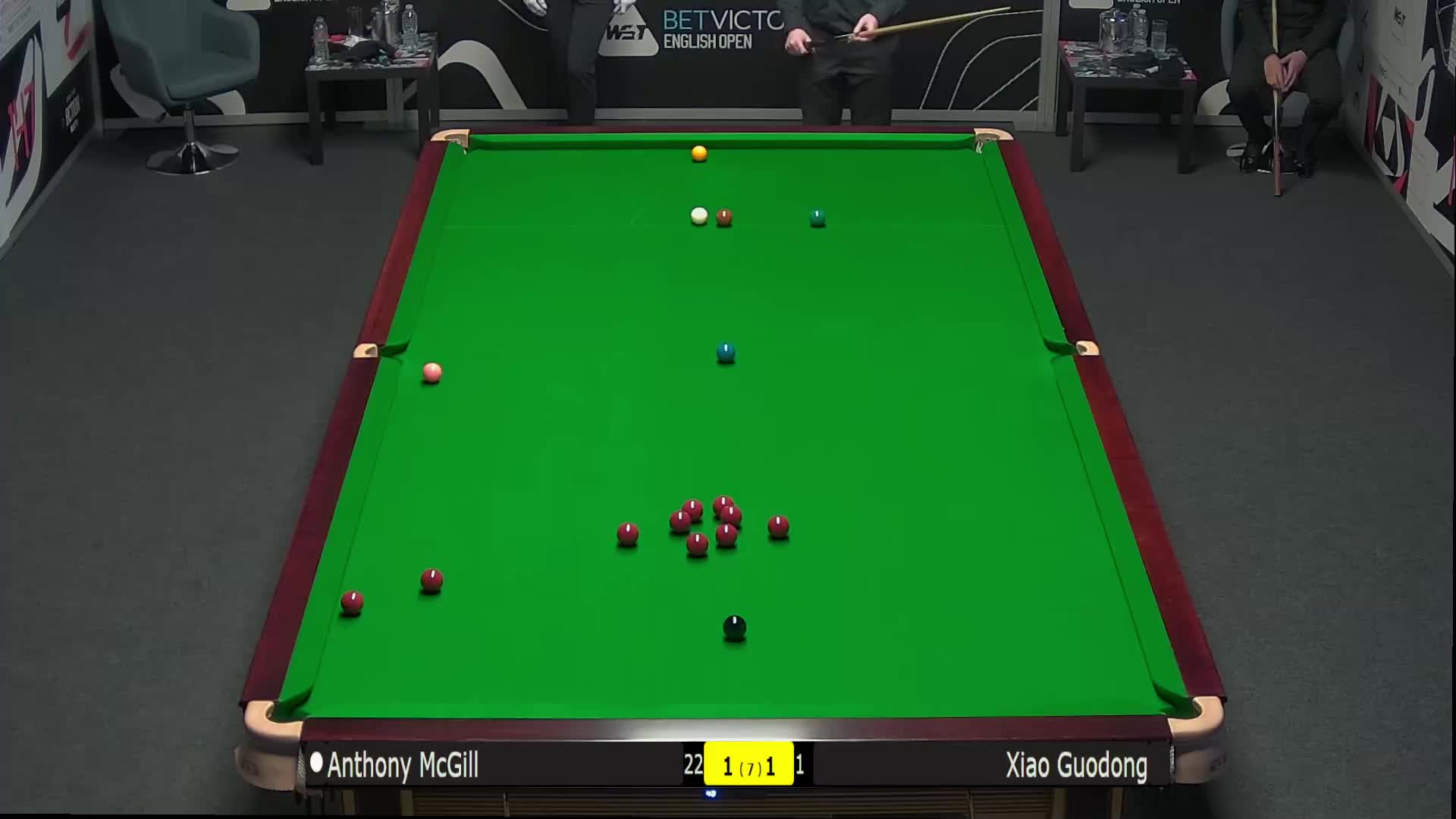 安东尼·麦克吉尔  VS  肖国栋  2024斯诺克英格兰公开赛  清流