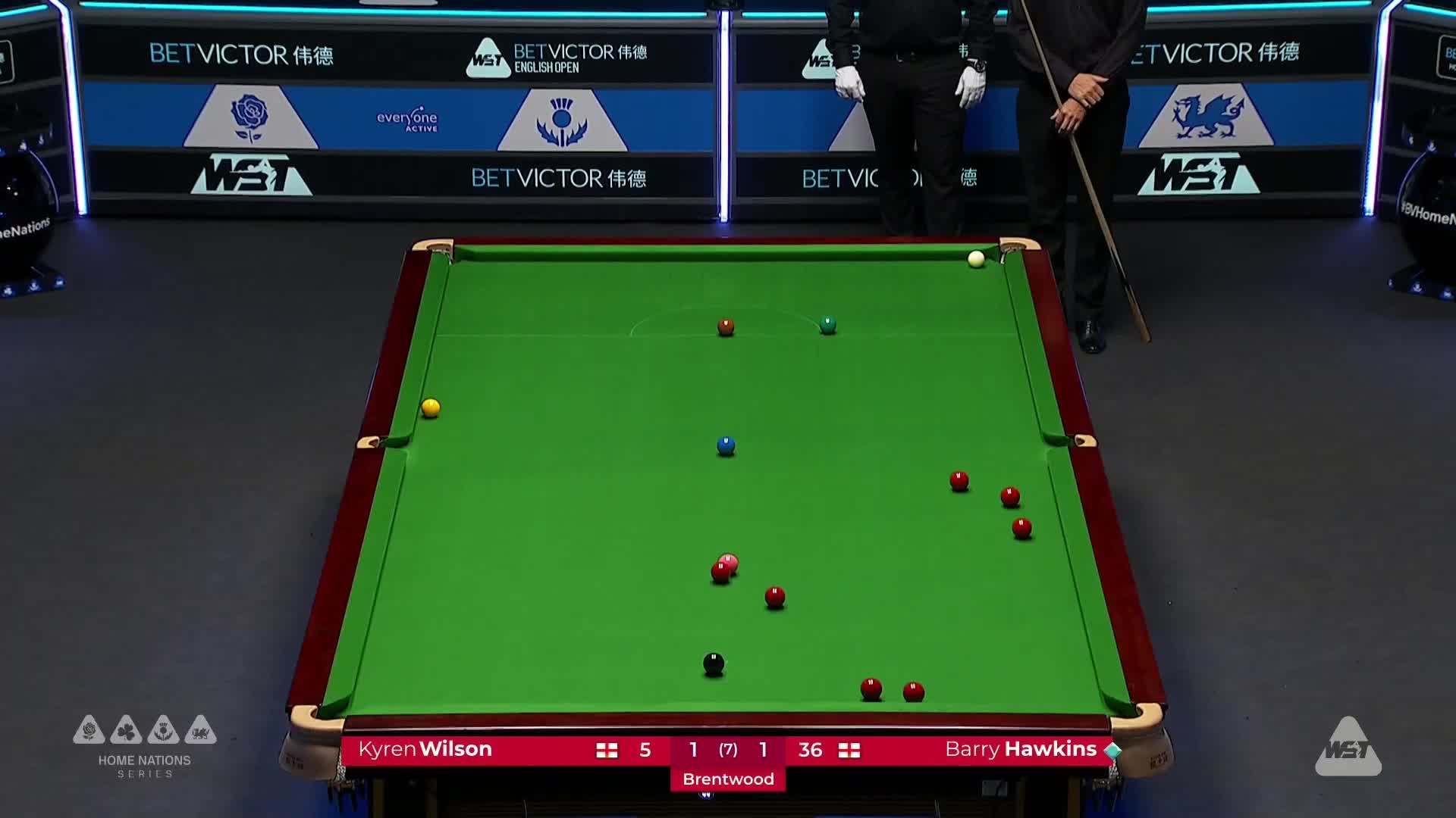 巴里·霍金斯  VS 凯伦·威尔逊  2024斯诺克英格兰公开赛 清流