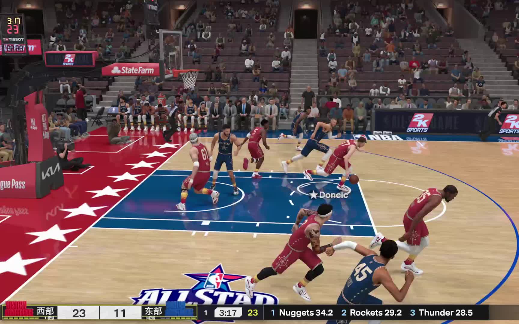 2K25 终极联盟S1赛季-全明星赛 西部-东部 59-46 上半场