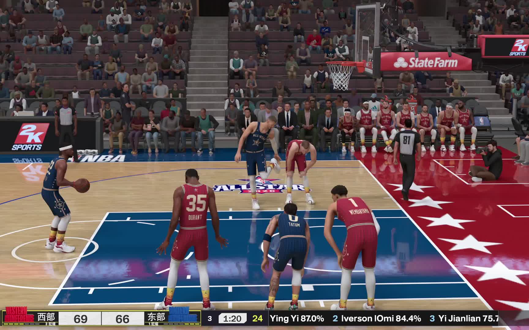 2K25 终极联盟S1赛季-全明星赛 西部-东部 104-89