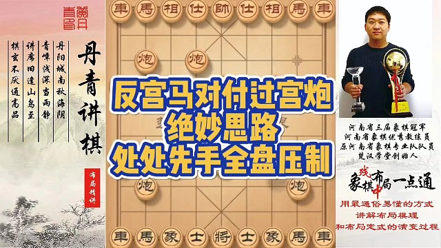 反宫马对付过宫炮的绝妙思路，处处先手，全盘压制！如何快速提升象棋水平系统学棋？如何学习布局，中局，残