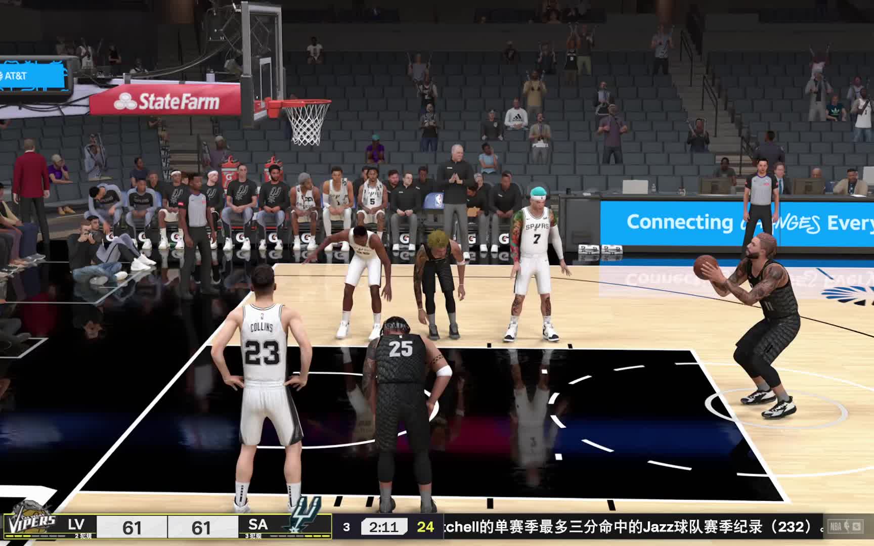 2K25 终极联盟S1赛季-附加赛 毒蛇vs马刺 95-89