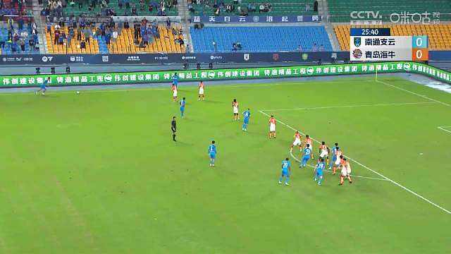 第25分钟，郑浩乾破门，南通支云主场取得领先。第40分钟，普茨林点球被牟鹏飞神勇扑出。南通支云半场1