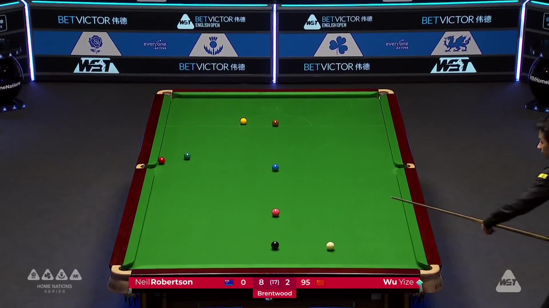 吴宜泽VS尼尔·罗伯逊 2024斯诺克英格兰公开赛决赛第二阶段  清流