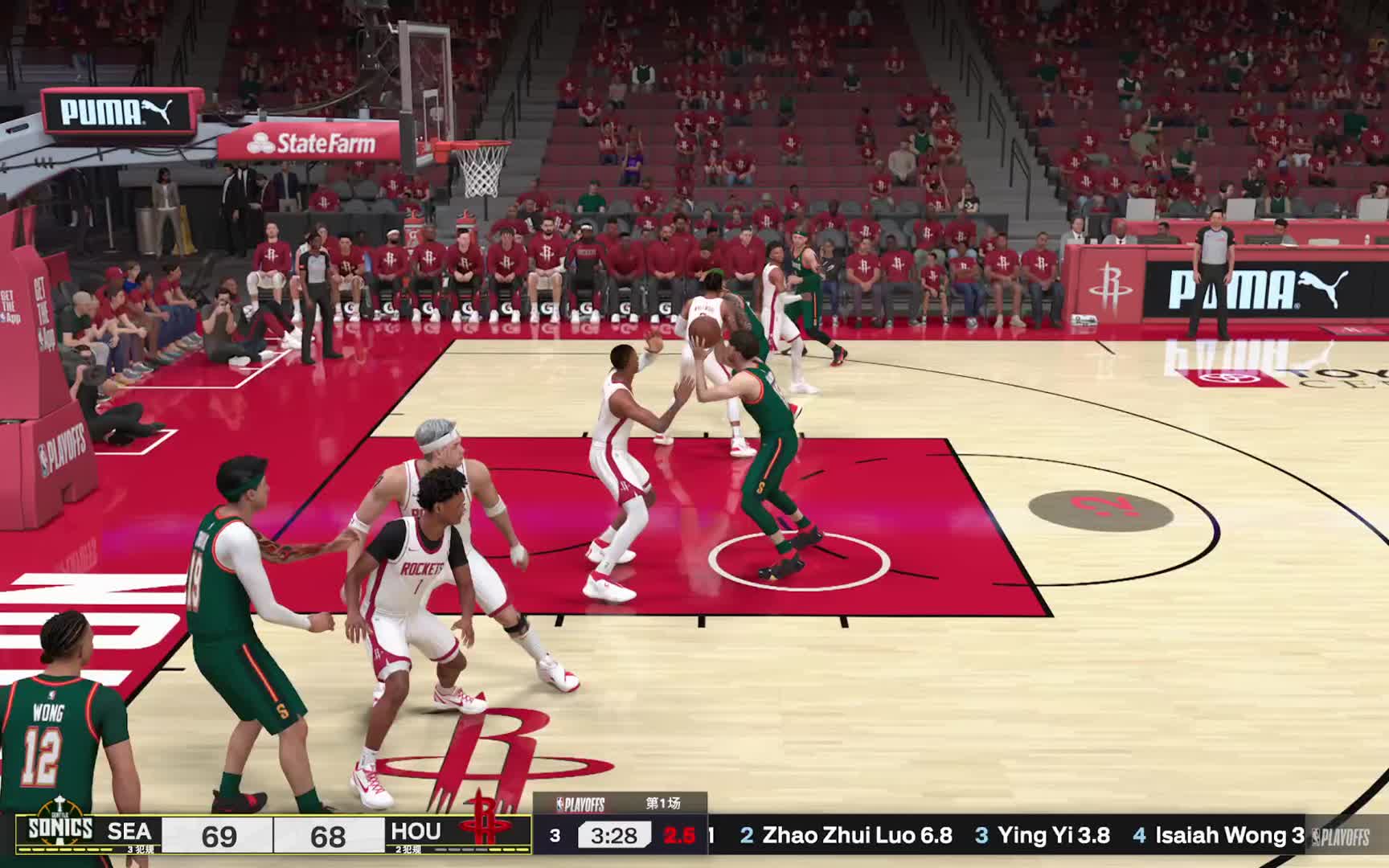 2K25 S1赛季-季后赛西决G1 超音速vs火箭 110-103