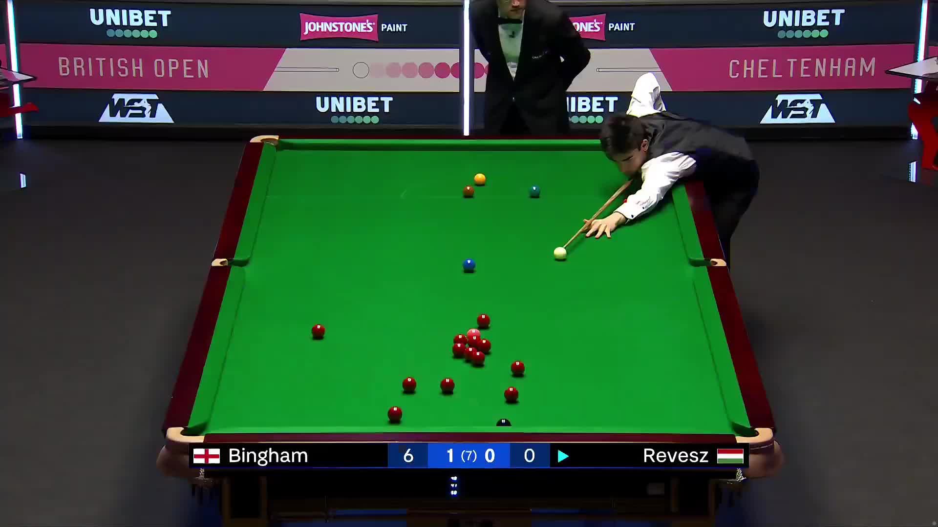  布尔丘·雷韦兹VS斯图尔特·宾汉姆2024斯诺克英国公开赛 清流