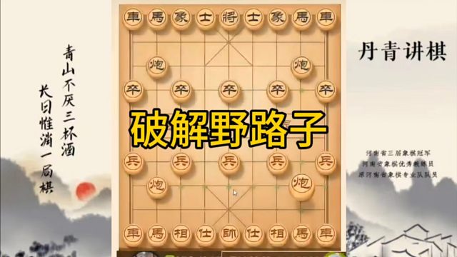 河南省冠军黄丹青讲棋，象棋怎么学，象棋教学，破解野路子，讲解棋理，系统学习象棋。