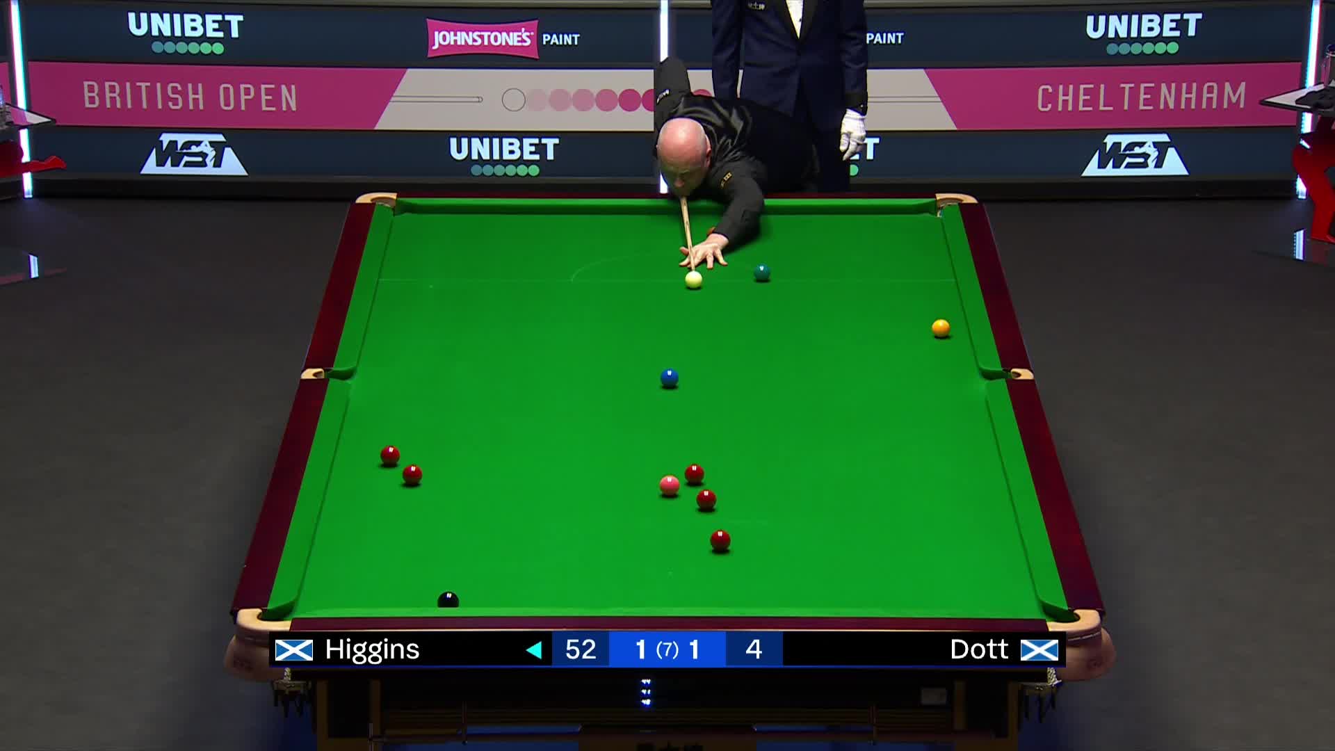 约翰·希金斯VS格雷姆·多特 2024斯诺克英国公开赛 清流