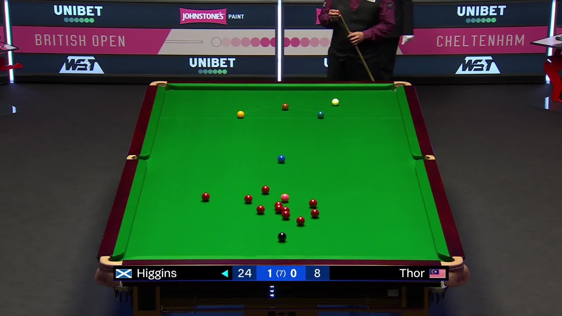 涂振龙VS约翰·希金斯2024斯诺克英国公开赛 清流