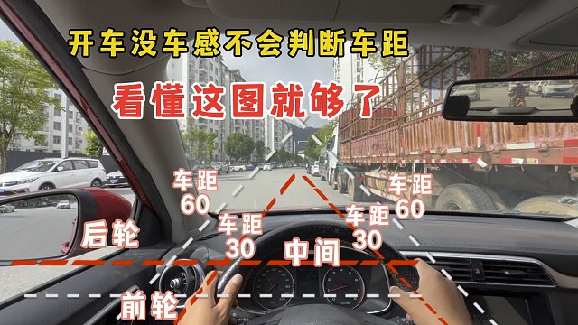 新手上路不会判断车距？看懂这张图再来开车，就能快速提升车感