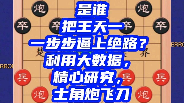 是谁把王天一一步步逼上绝路？利用大数据，精心研究，士角炮飞刀