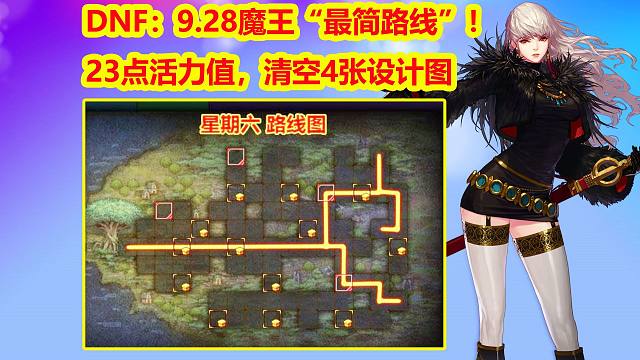 DNF：9.28魔王“最简路线”！23点活力值，清空4张设计图