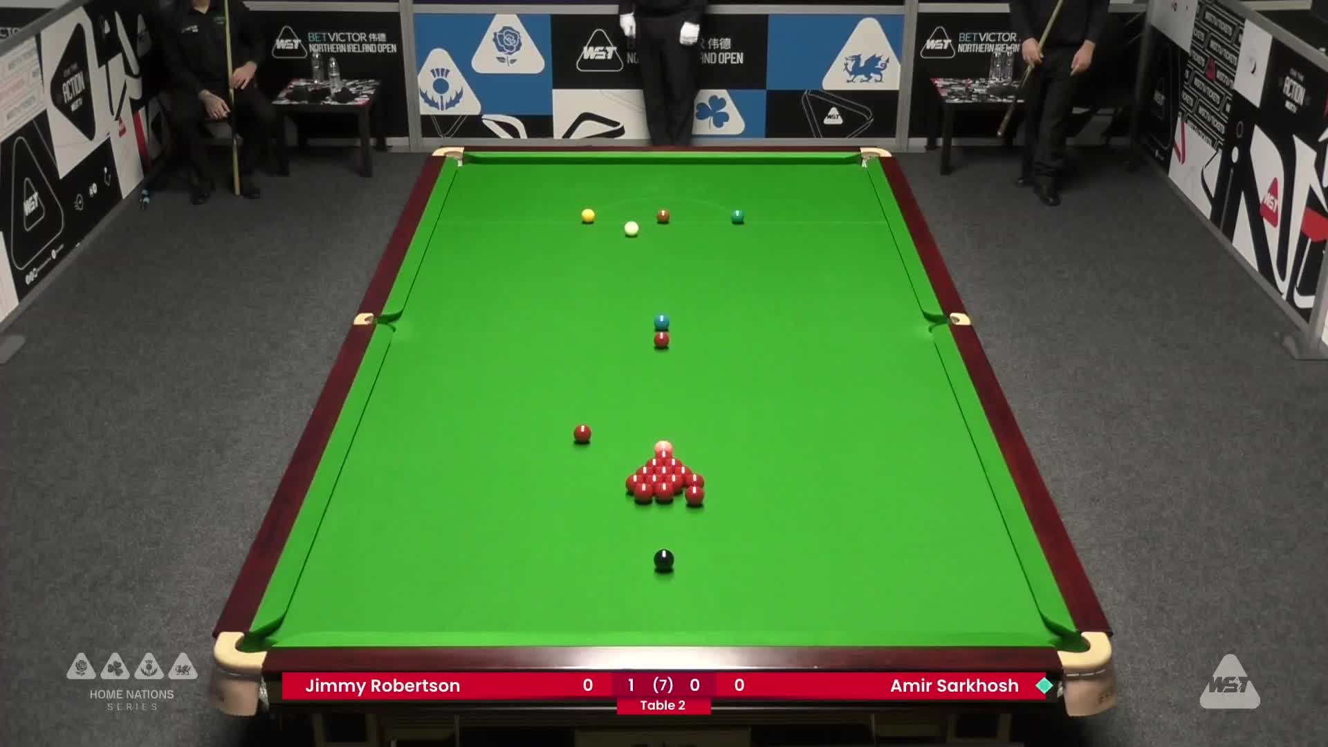 吉米·罗伯逊		VS		阿米尔·萨克霍什2024斯诺克北爱尔兰公开赛资格赛 清流