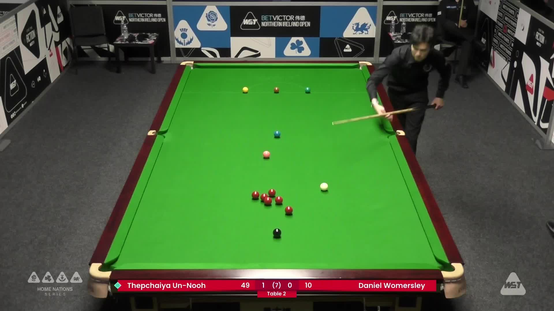 塔猜亚·乌诺VS丹尼尔·沃莫斯利2024斯诺克北爱尔兰公开赛资格赛 清流