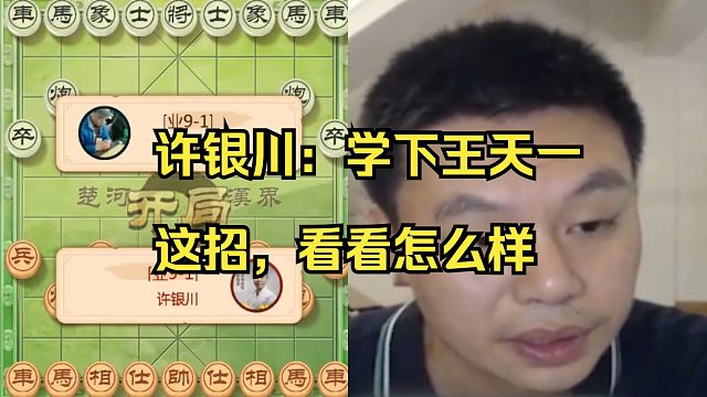 许银川：学一下王天一的招，看看怎么样