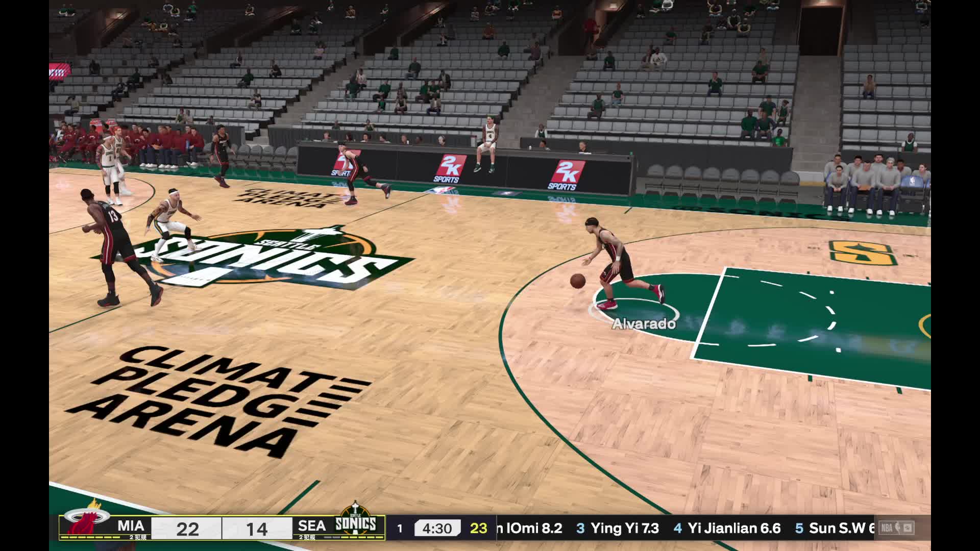 2K25终极联盟 S2赛季-热火vs超音速 51-52 上半场