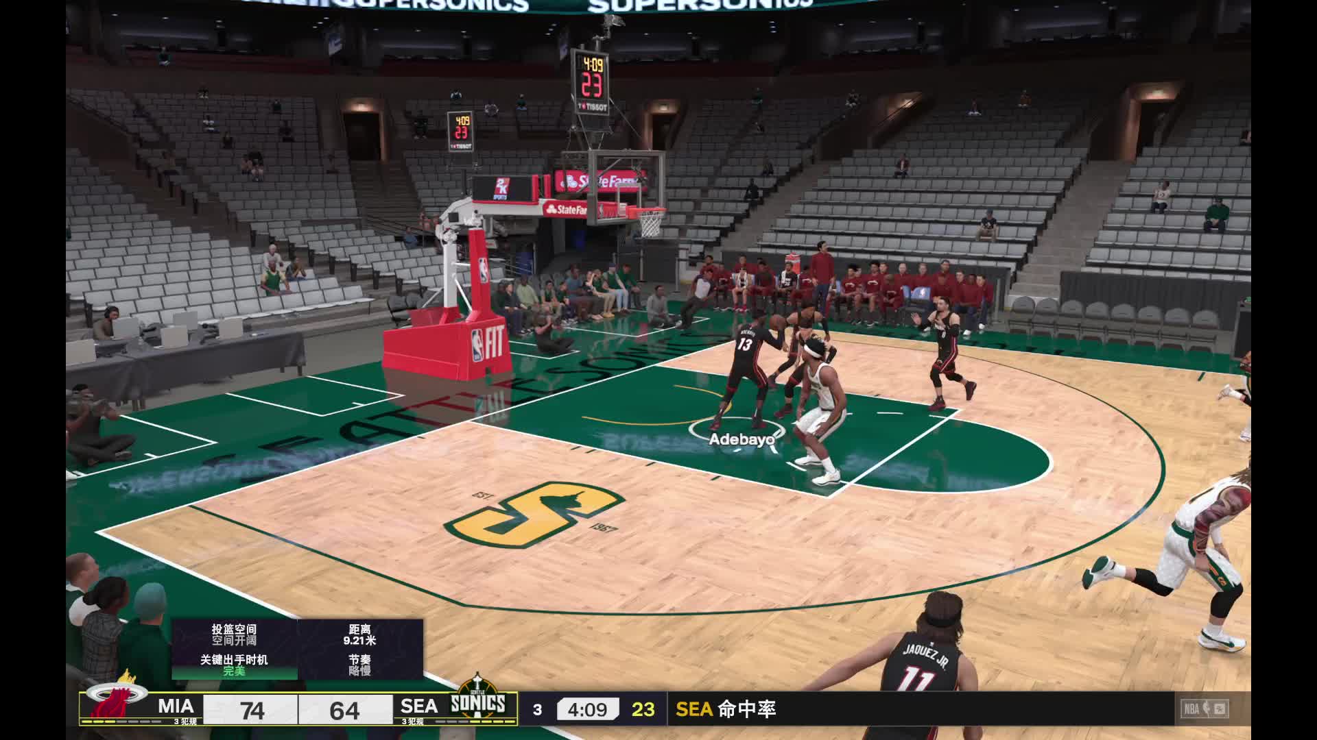 2K25终极联盟 S2赛季-热火vs超音速 101-98 超级绝杀！