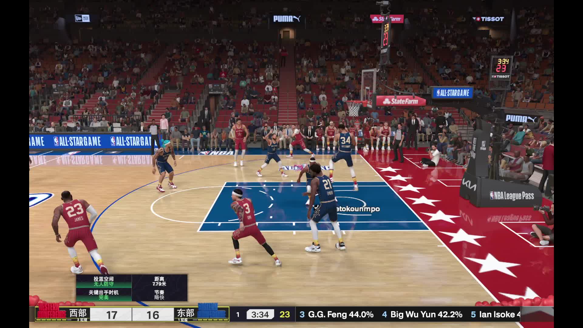 S2赛季-全明星赛 西部vs东部 50-46 上半场