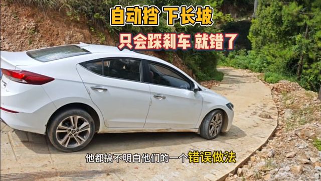 开自动挡下长坡，只会踩刹车就错了，这才是正确做法