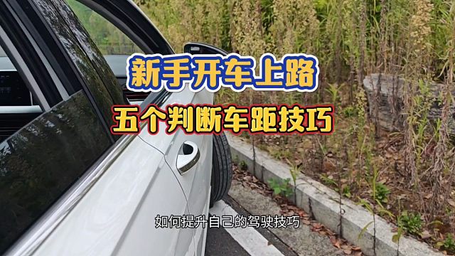 新手开车上路五个判断车距技巧，学会以后，开车避免刮蹭