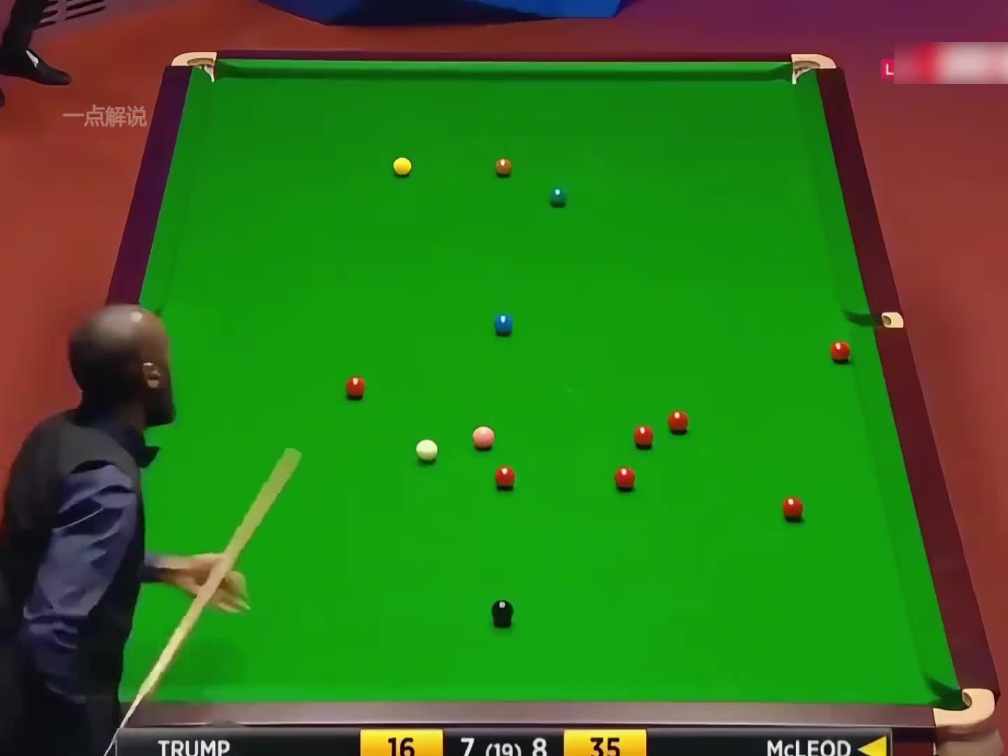 斯诺克史上最强劲黑人，全程疯狂进攻不防守，特鲁姆普被打到投降