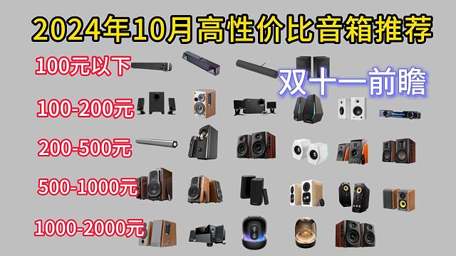 【双十一】2024年高性价比音箱音响选购推荐（有源监听音箱、电脑桌面音箱、家用音响、蓝牙音响）音箱哪