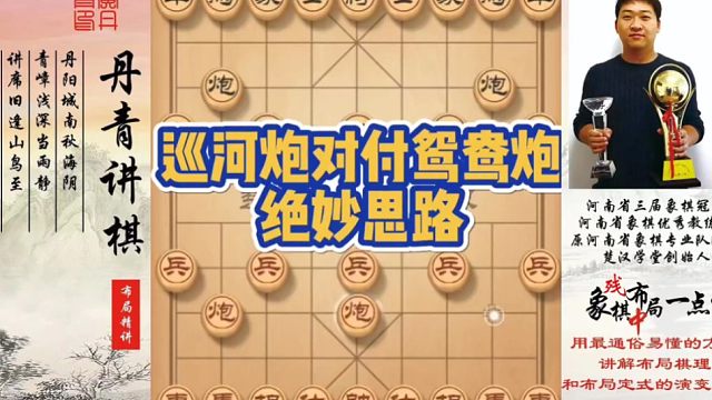 巡河炮对付鸳鸯炮的绝妙思路！如何快速提升象棋水平系统学棋？如何学习布局，中局，残局？少走弯路，真心教