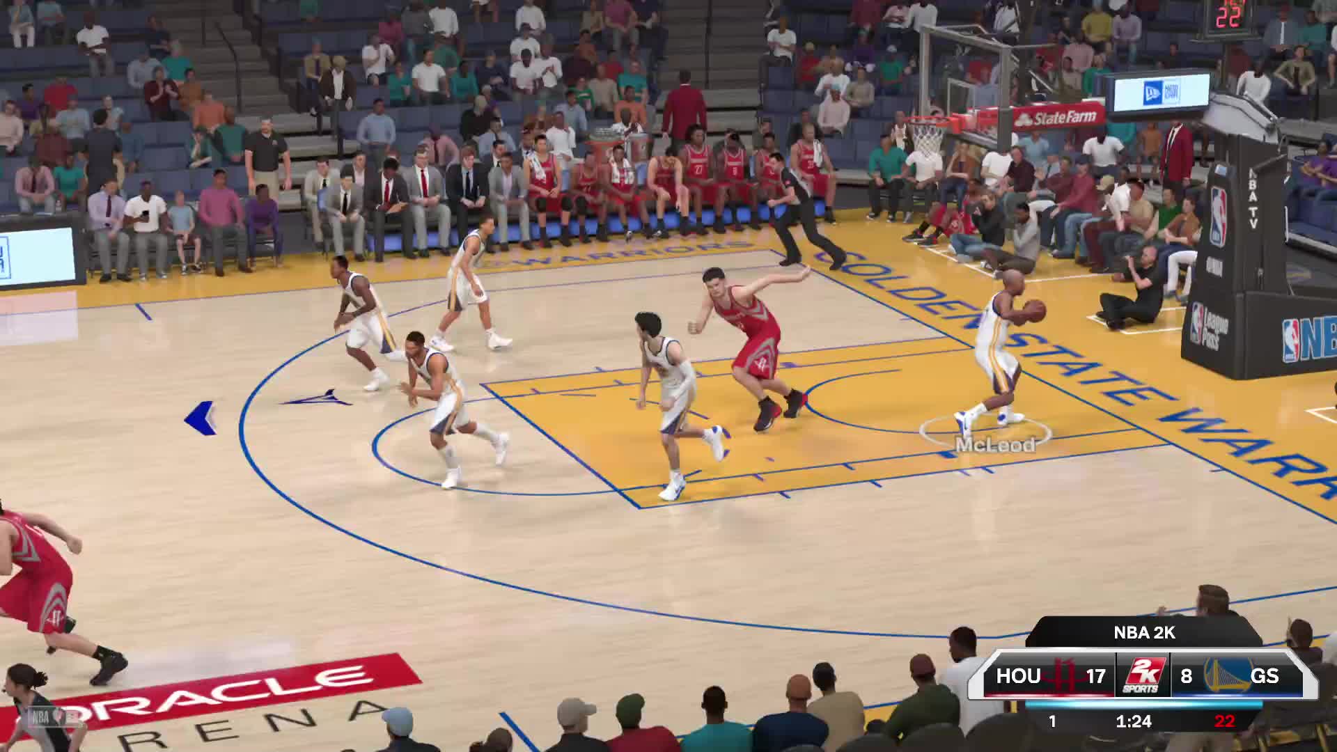 2K25王朝模式/姚麦组合/名人堂-勇士队半场