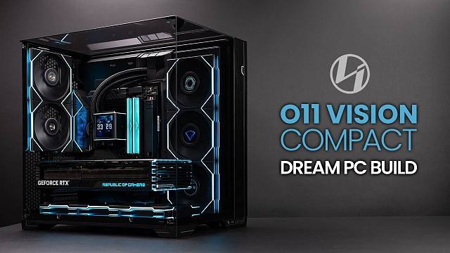 【4K】联力新款O11 Vision Compact机箱黑色背插游戏电脑工整舒适装机 | 作者：SN