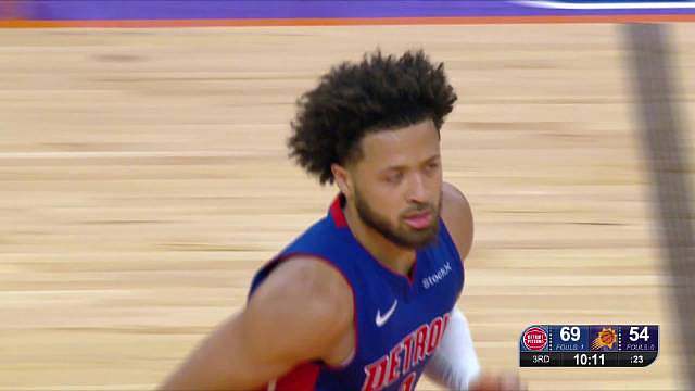 【 】 ，太阳91-109不敌活塞。坎宁安25分12篮板9助攻，哈里斯22分，艾维16分，斯图尔特1