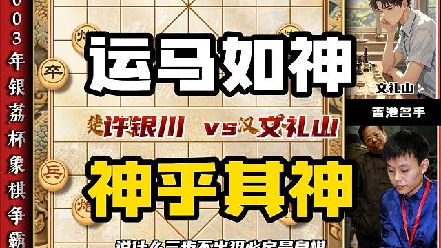 六冠王许银川大战香港象棋第一高手运马入神神乎其神马定乾坤精彩
